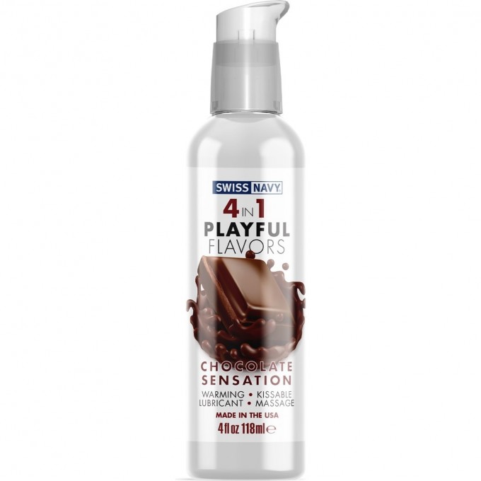 Массажный гель для тела SWISS NAVY 4 in 1 playful flavors, Chocolate Sensation, 29,5 мл SN4N1FCS1